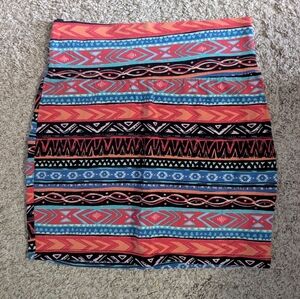 Colorful Geometric Patterned Skirt